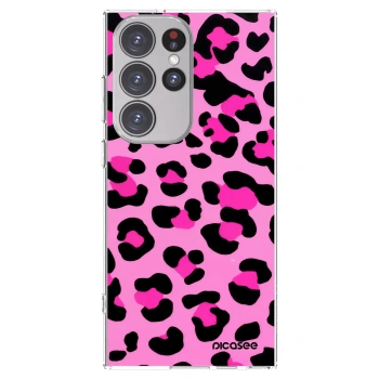 Picasee silikonový průhledný obal pro Samsung Galaxy S23 Ultra 5G - Pink Tiger