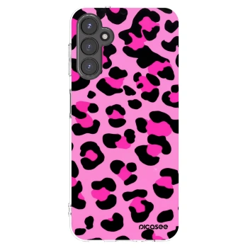 Picasee silikonový průhledný obal pro Samsung Galaxy A14 4G A145R - Pink Tiger
