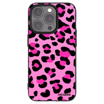 Picasee silikonový černý obal pro Apple iPhone 15 Pro - Pink Tiger