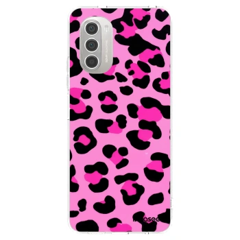 Picasee silikonový průhledný obal pro Motorola Moto G51 - Pink Tiger