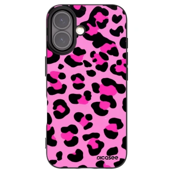 Picasee silikonový černý obal pro Apple iPhone 16 - Pink Tiger