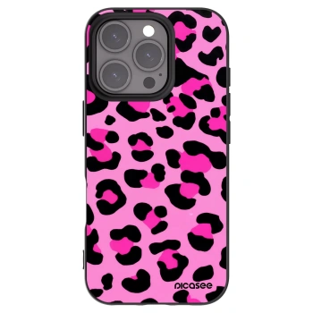 Picasee silikonový černý obal pro Apple iPhone 16 Pro - Pink Tiger