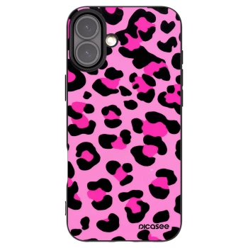 Picasee silikonový černý obal pro Apple iPhone 16 Plus - Pink Tiger