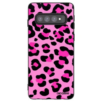 Picasee silikonový černý obal pro Samsung Galaxy S10 G973 - Pink Tiger
