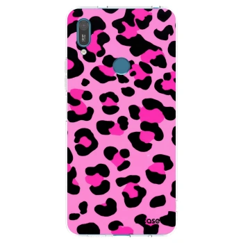 Picasee silikonový průhledný obal pro Huawei Y7 2019 - Pink Tiger