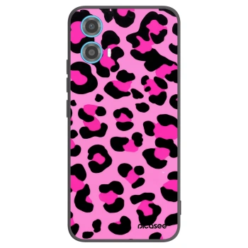 Picasee silikonový černý obal pro Motorola Moto G34 5G - Pink Tiger