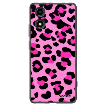 Picasee silikonový černý obal pro Motorola Moto E14 - Pink Tiger