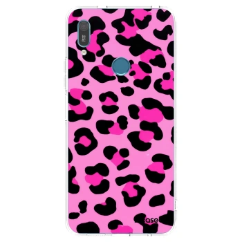 Picasee silikonový průhledný obal pro Huawei Y6 2019 - Pink Tiger