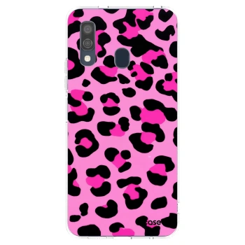 Picasee silikonový průhledný obal pro Samsung Galaxy A40 A405F - Pink Tiger