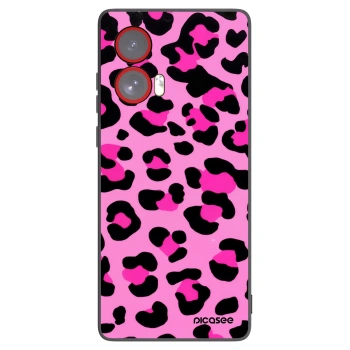 Picasee silikonový černý obal pro Motorola Edge 50 Fusion - Pink Tiger