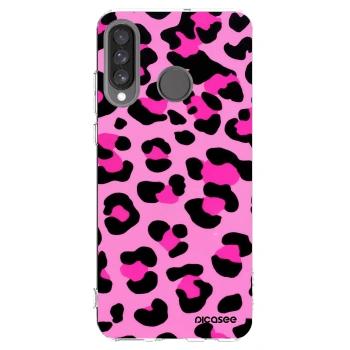 Picasee silikonový průhledný obal pro Huawei P30 Lite - Pink Tiger
