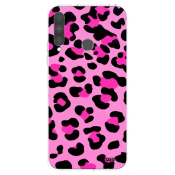 Picasee silikonový průhledný obal pro Huawei P40 Lite E - Pink Tiger