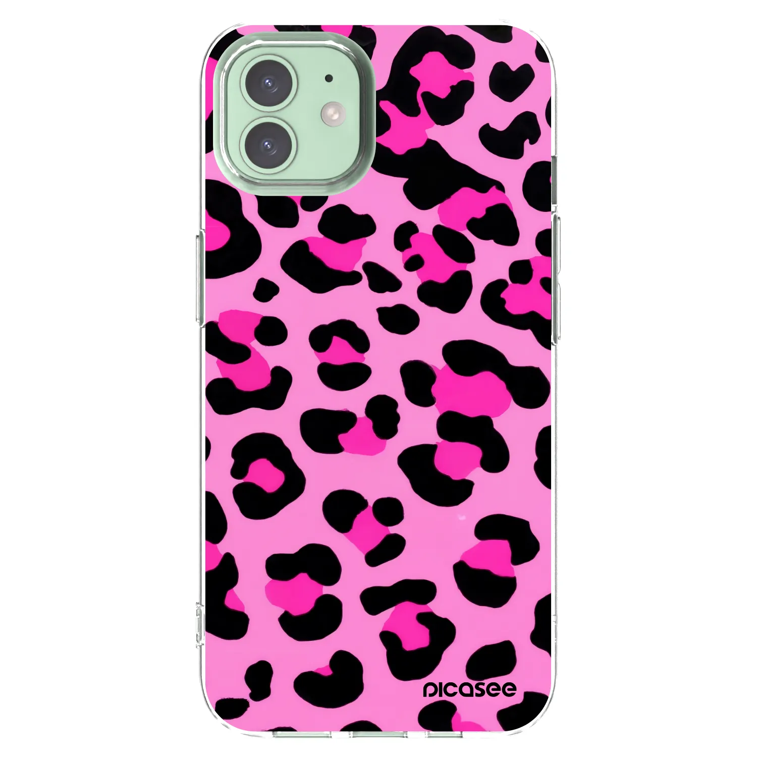 Picasee silikonový průhledný obal pro Apple iPhone 12 - Pink Tiger