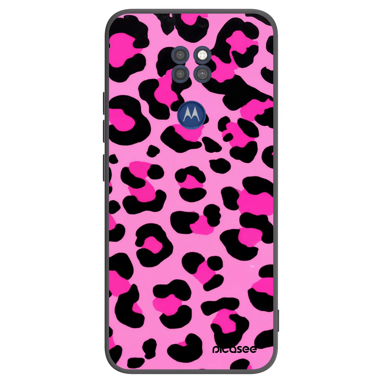 Picasee silikonový černý obal pro Motorola Moto G9 Play - Pink Tiger
