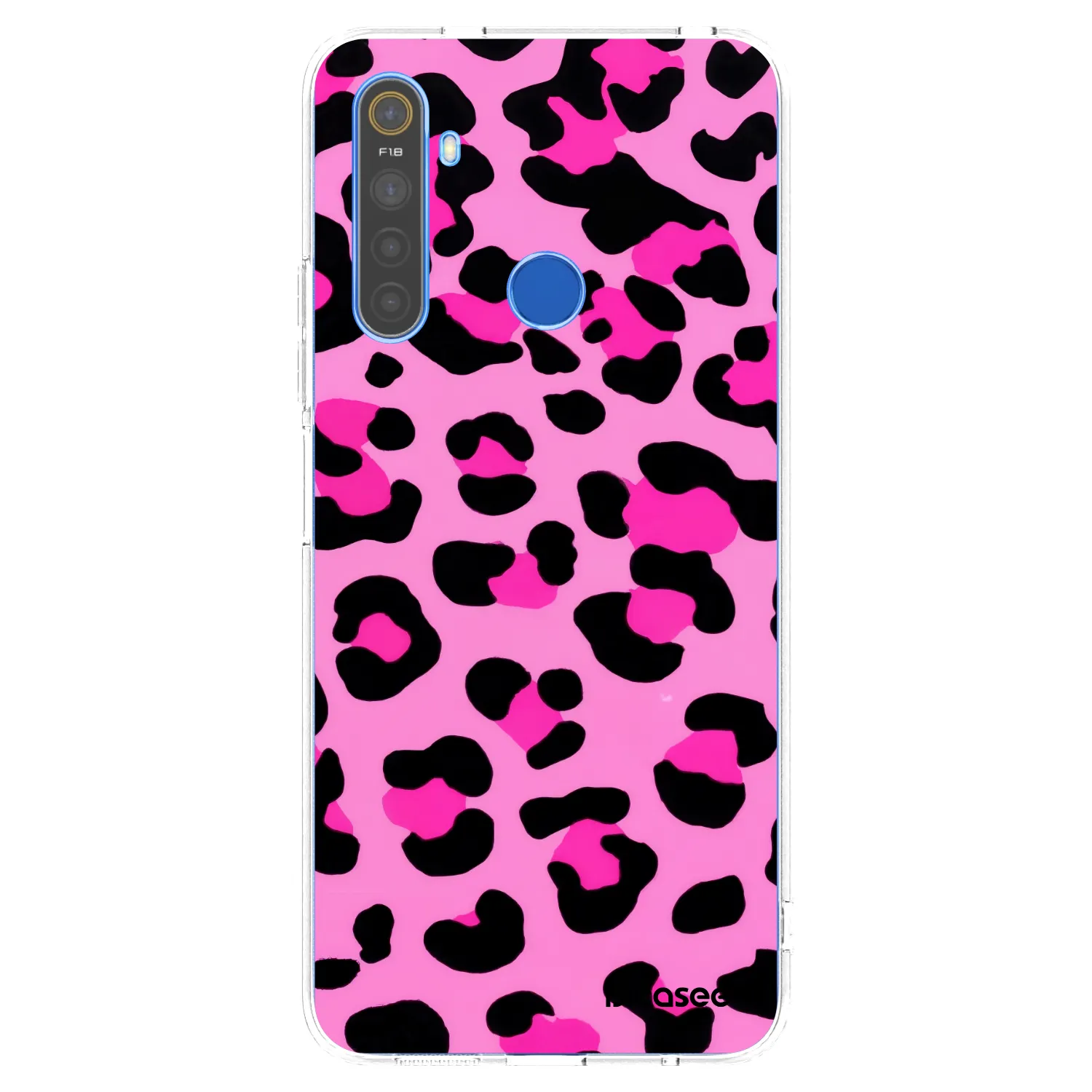 Picasee silikonový průhledný obal pro Realme 5 - Pink Tiger