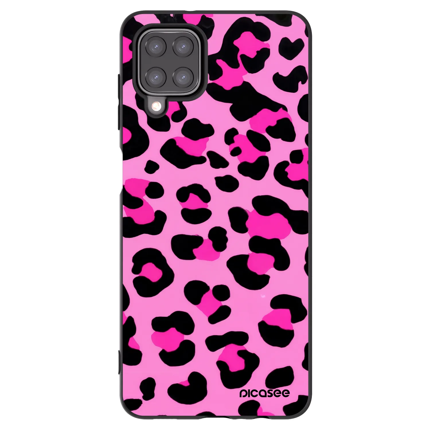 Picasee silikonový černý obal pro Samsung Galaxy A12 A125F - Pink Tiger
