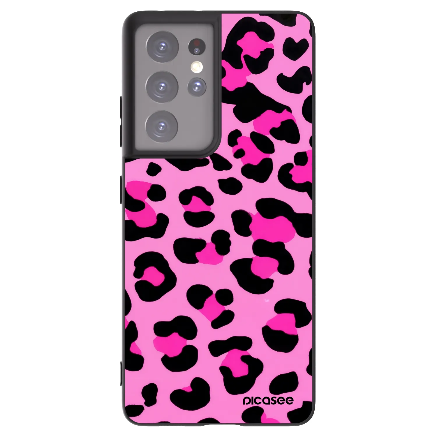 Picasee silikonový černý obal pro Samsung Galaxy S21 Ultra 5G G998B - Pink Tiger