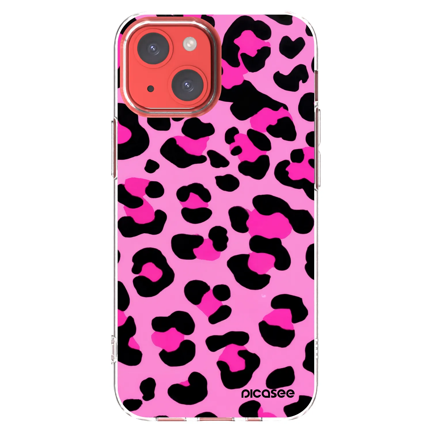 Picasee silikonový průhledný obal pro Apple iPhone 13 mini - Pink Tiger