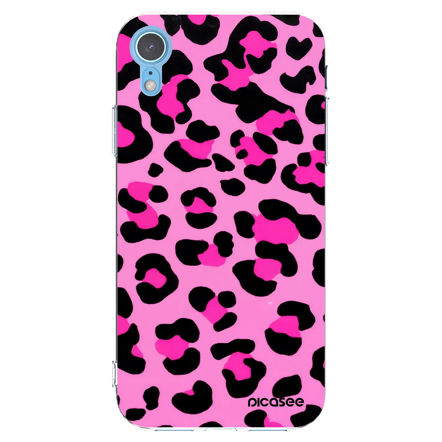 Picasee silikonový průhledný obal pro Apple iPhone XR - Pink Tiger