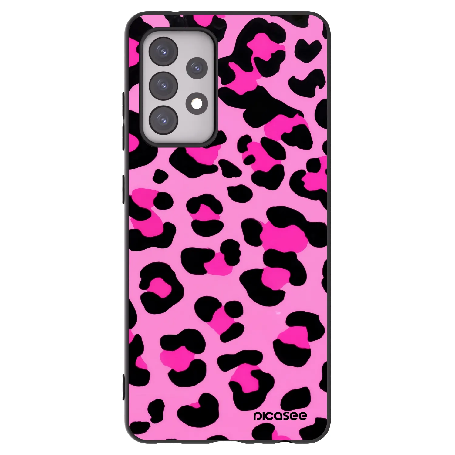 Picasee silikonový černý obal pro Samsung Galaxy A52s 5G A528B - Pink Tiger