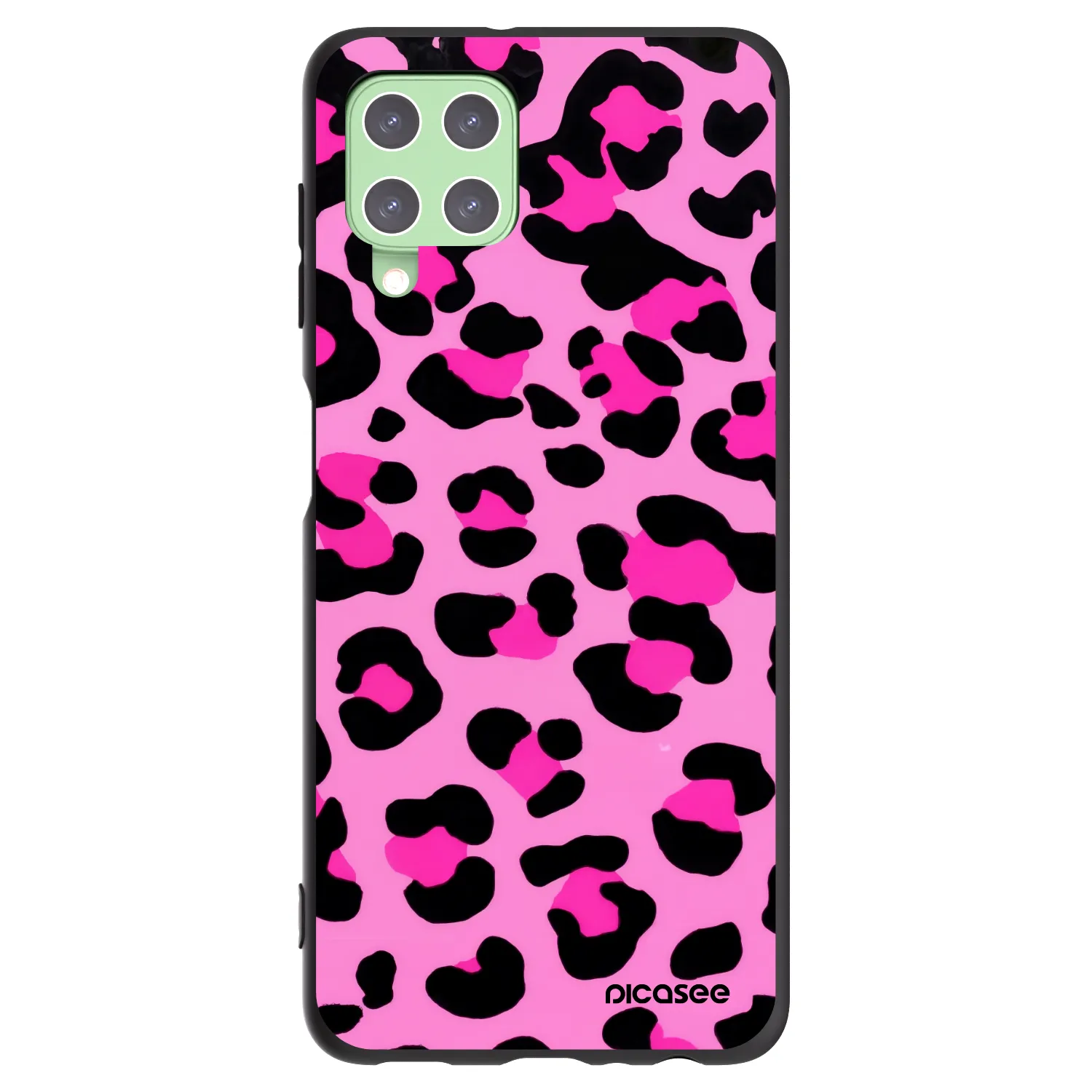 Picasee silikonový černý obal pro Samsung Galaxy A22 A225F 4G - Pink Tiger
