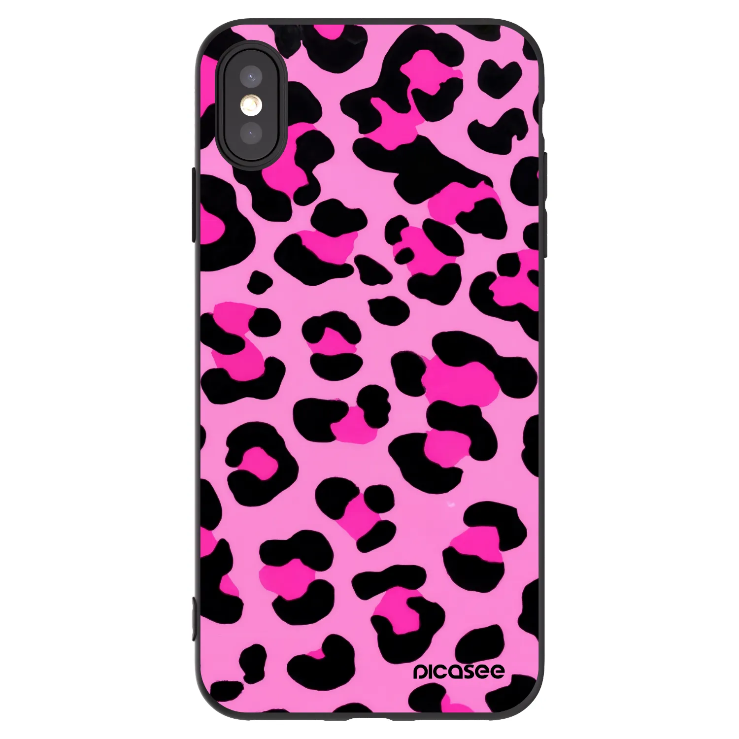 Picasee silikonový černý obal pro Apple iPhone XS Max - Pink Tiger