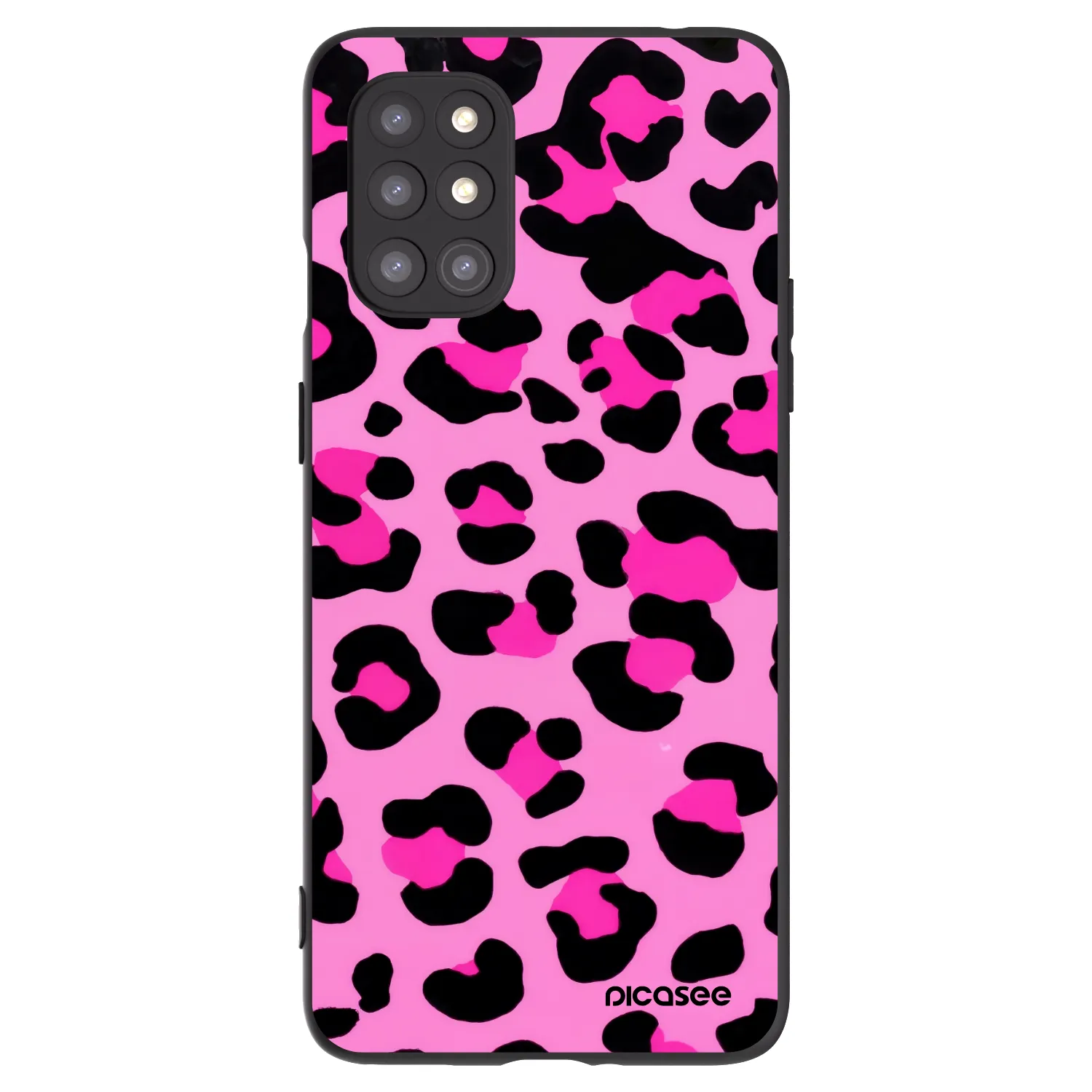 Picasee silikonový černý obal pro OnePlus 8T - Pink Tiger