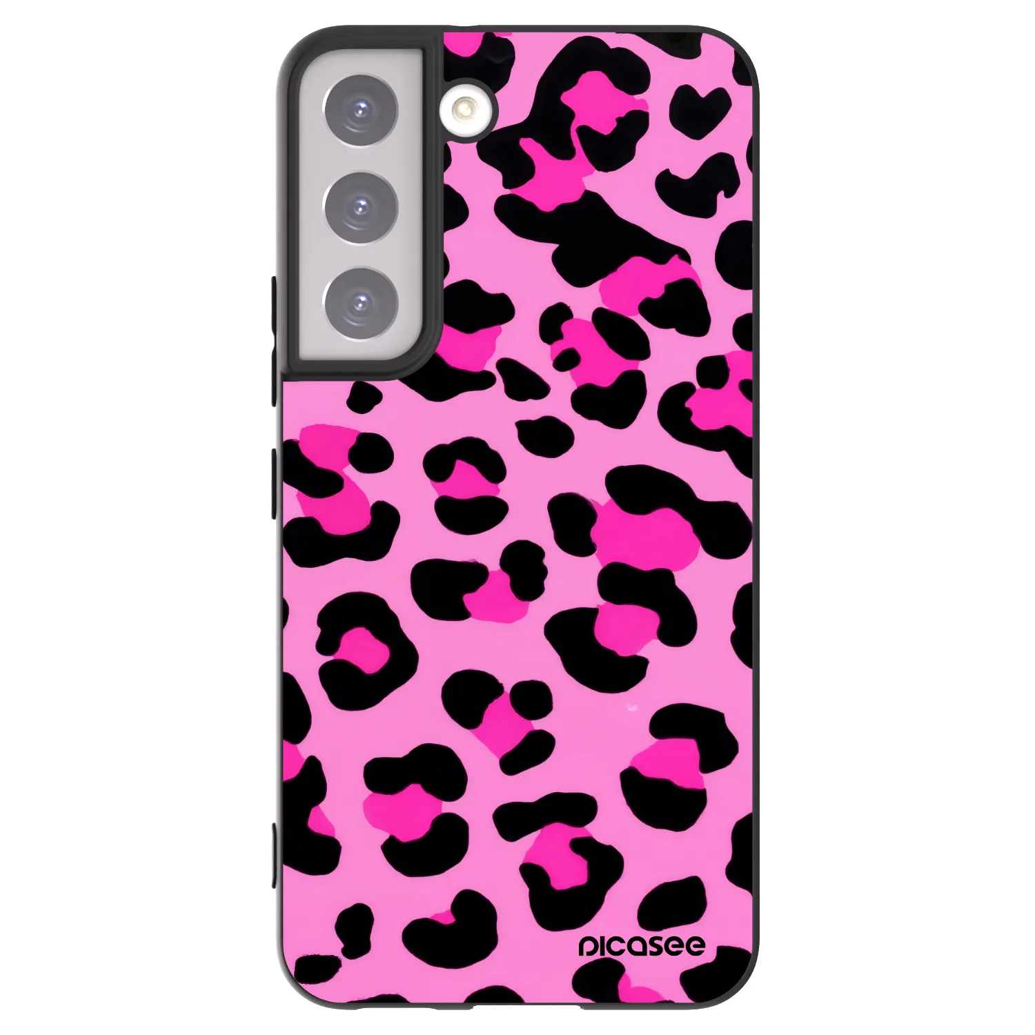 Picasee silikonový černý obal pro Samsung Galaxy S22 5G - Pink Tiger