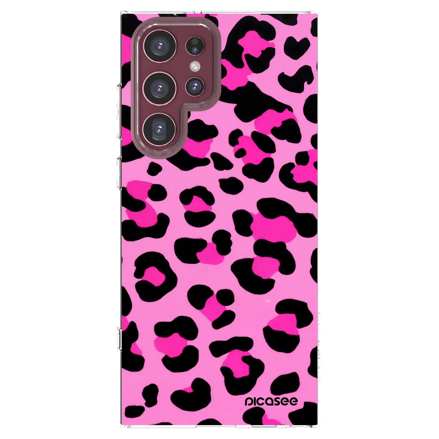 Picasee silikonový průhledný obal pro Samsung Galaxy S22 Ultra 5G - Pink Tiger