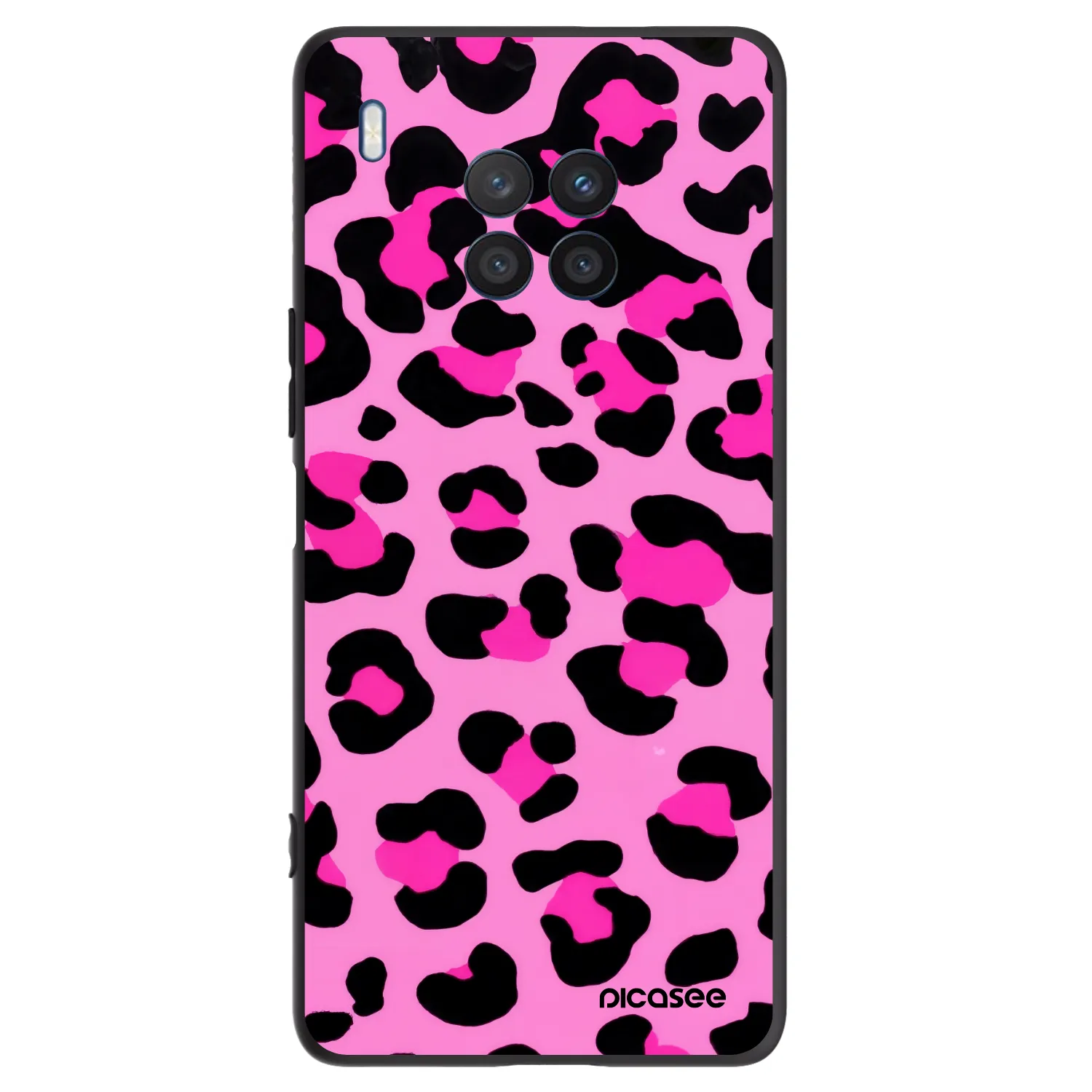 Picasee silikonový černý obal pro Honor 50 Lite - Pink Tiger