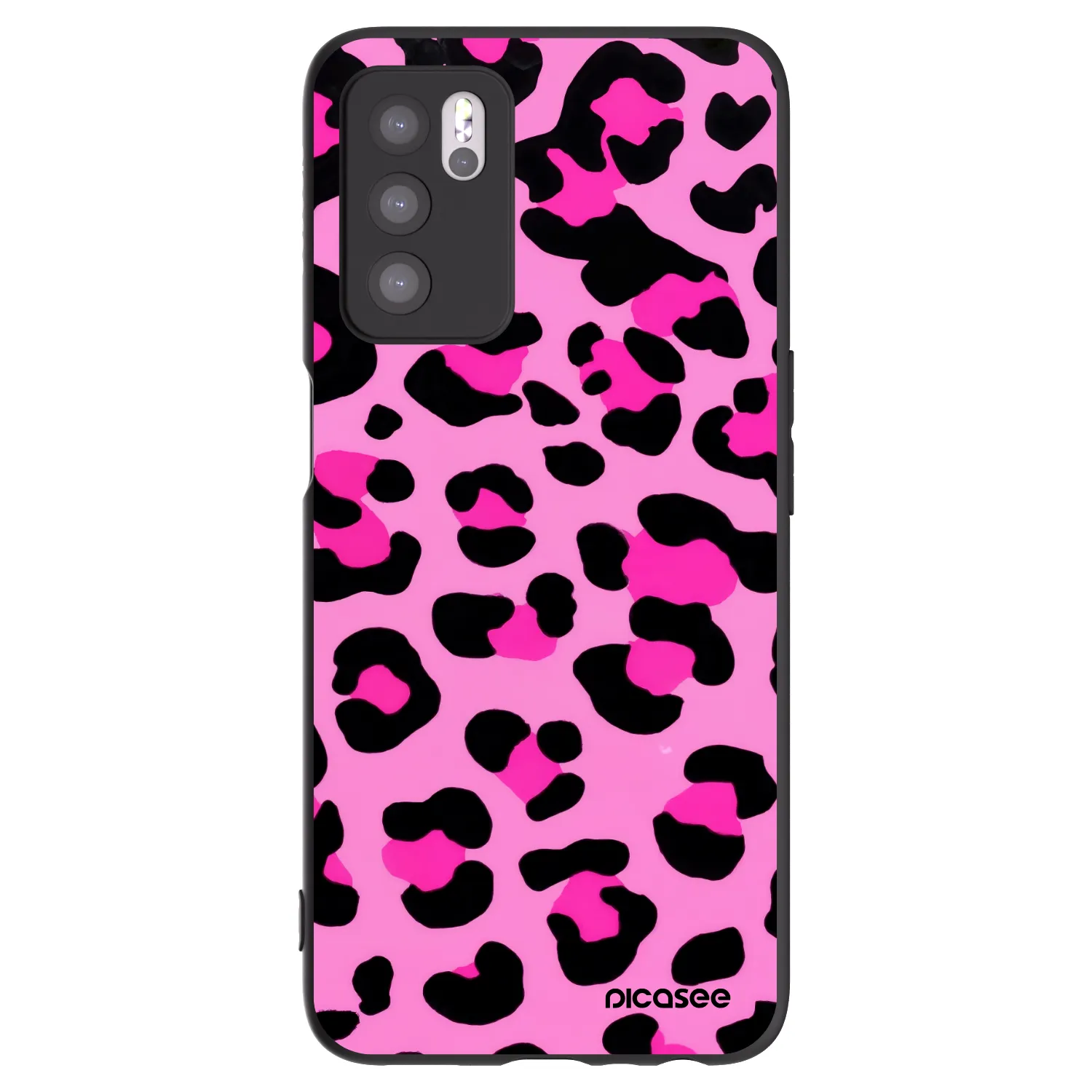 Picasee silikonový černý obal pro OPPO A16s - Pink Tiger