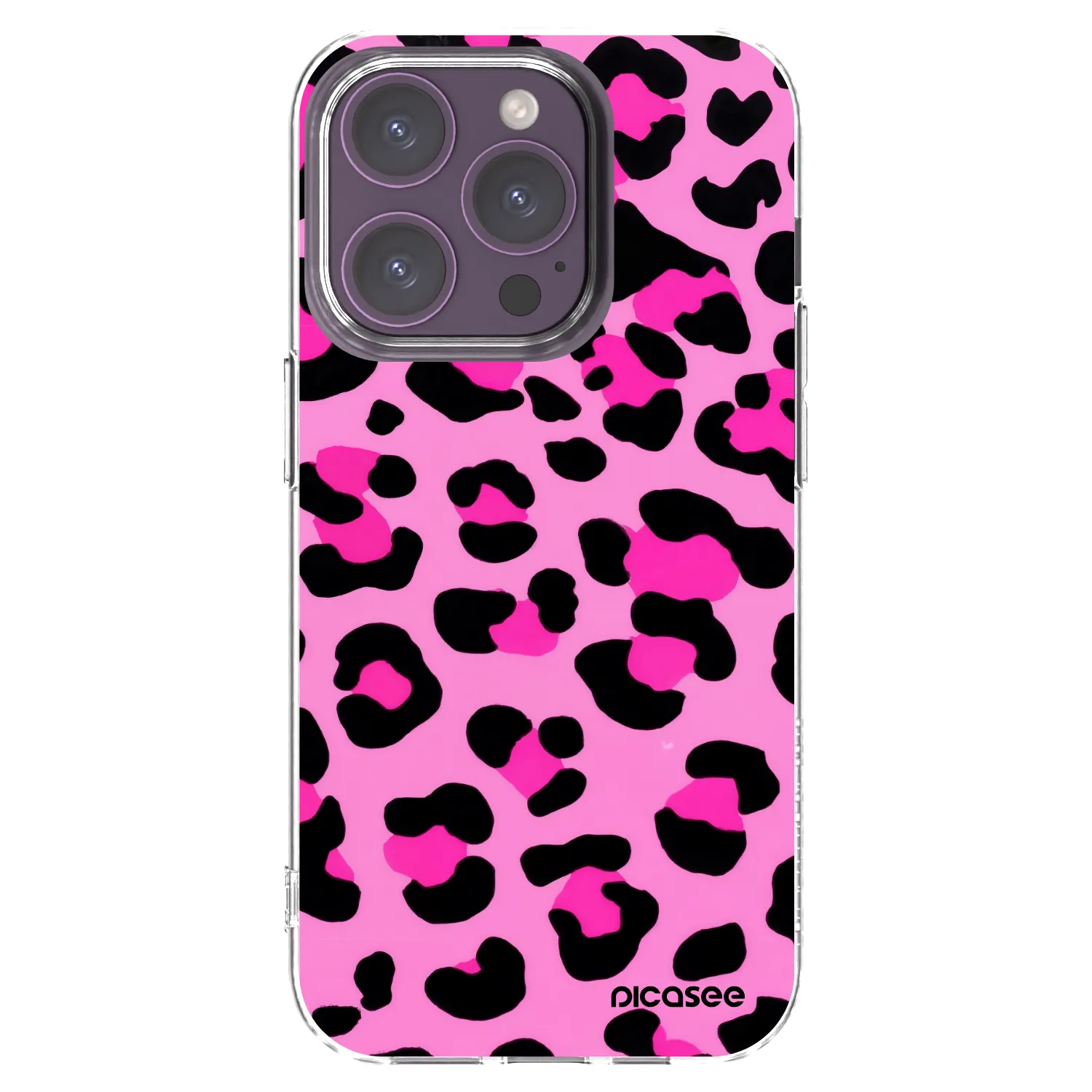 Picasee silikonový průhledný obal pro Apple iPhone 14 Pro - Pink Tiger