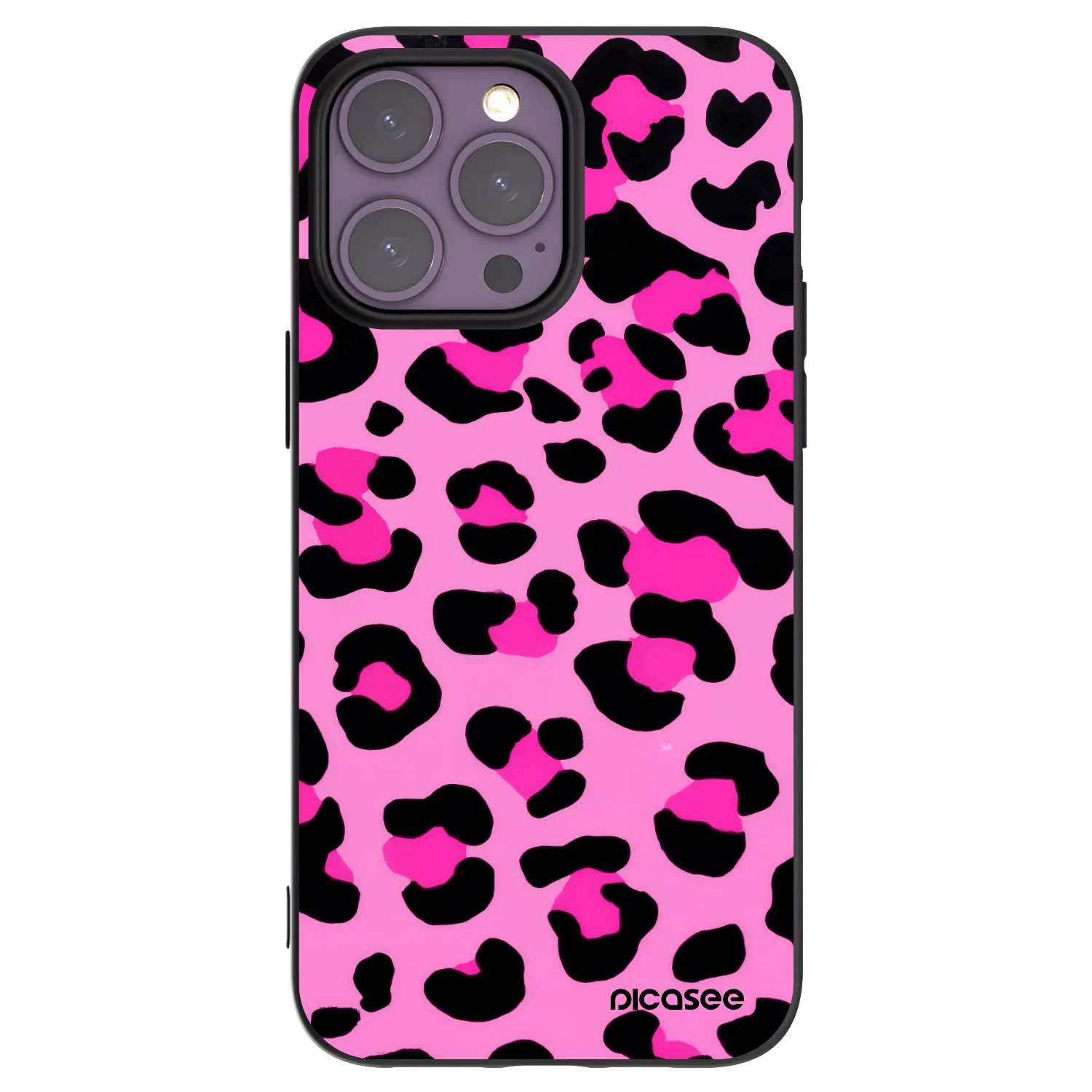 Picasee silikonový černý obal pro Apple iPhone 14 Pro Max - Pink Tiger