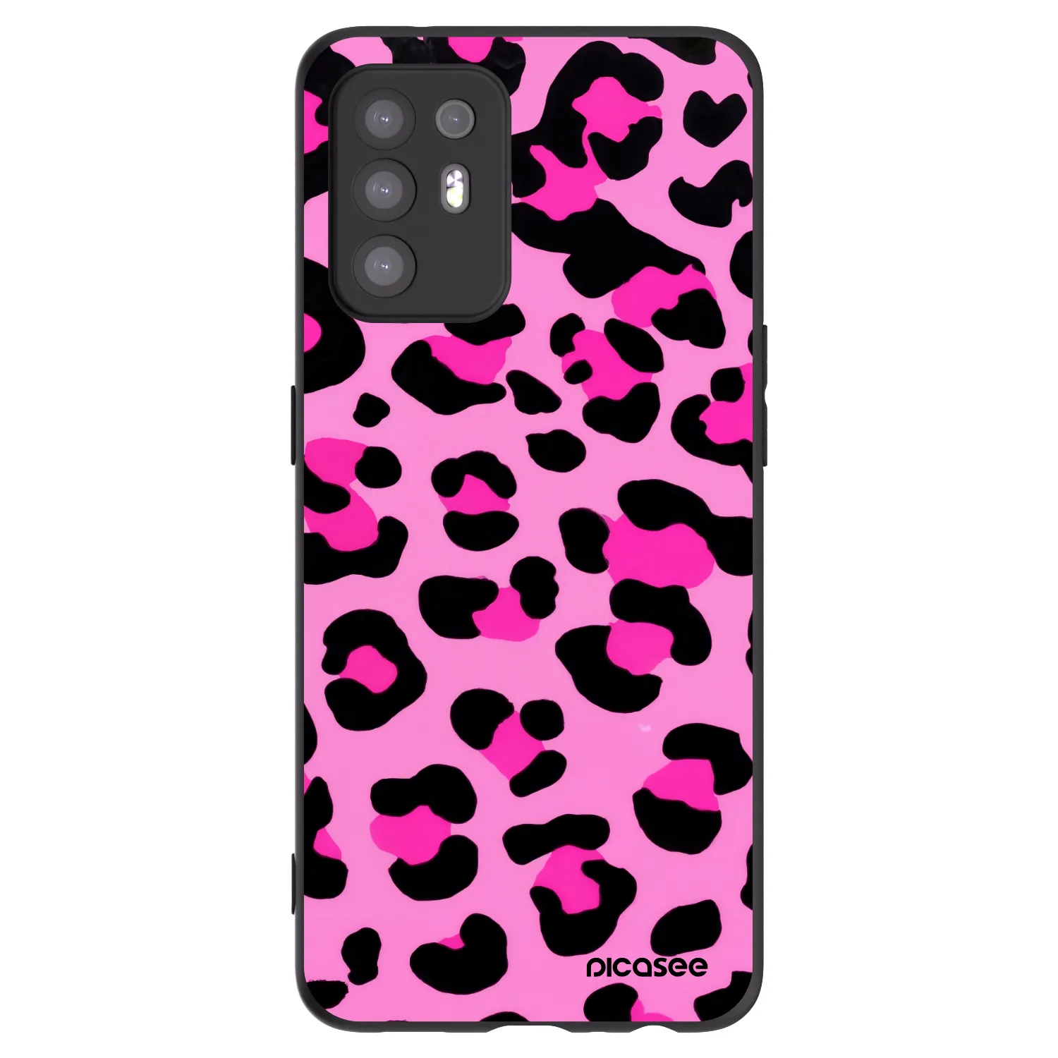 Picasee silikonový černý obal pro OPPO A94 5G - Pink Tiger
