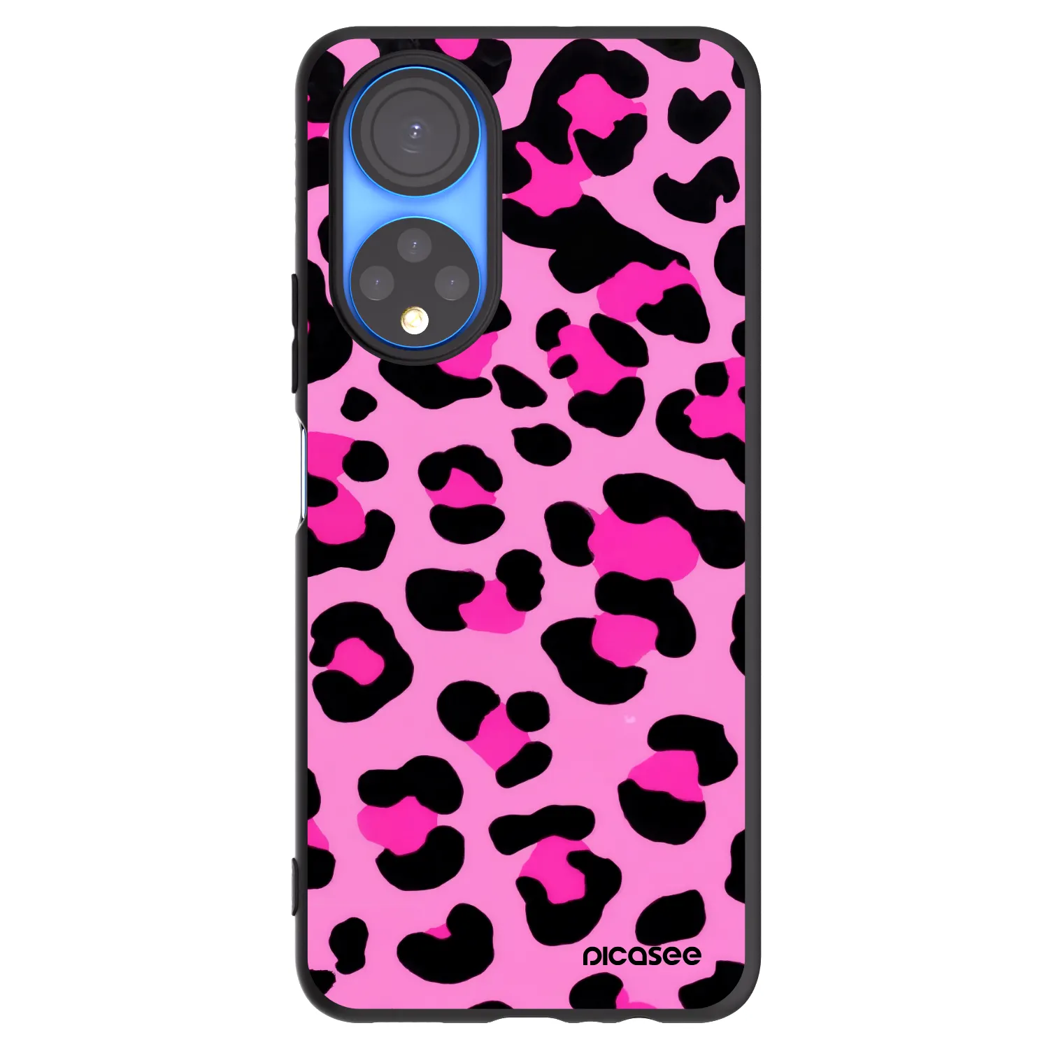 Picasee silikonový černý obal pro Honor X7 - Pink Tiger