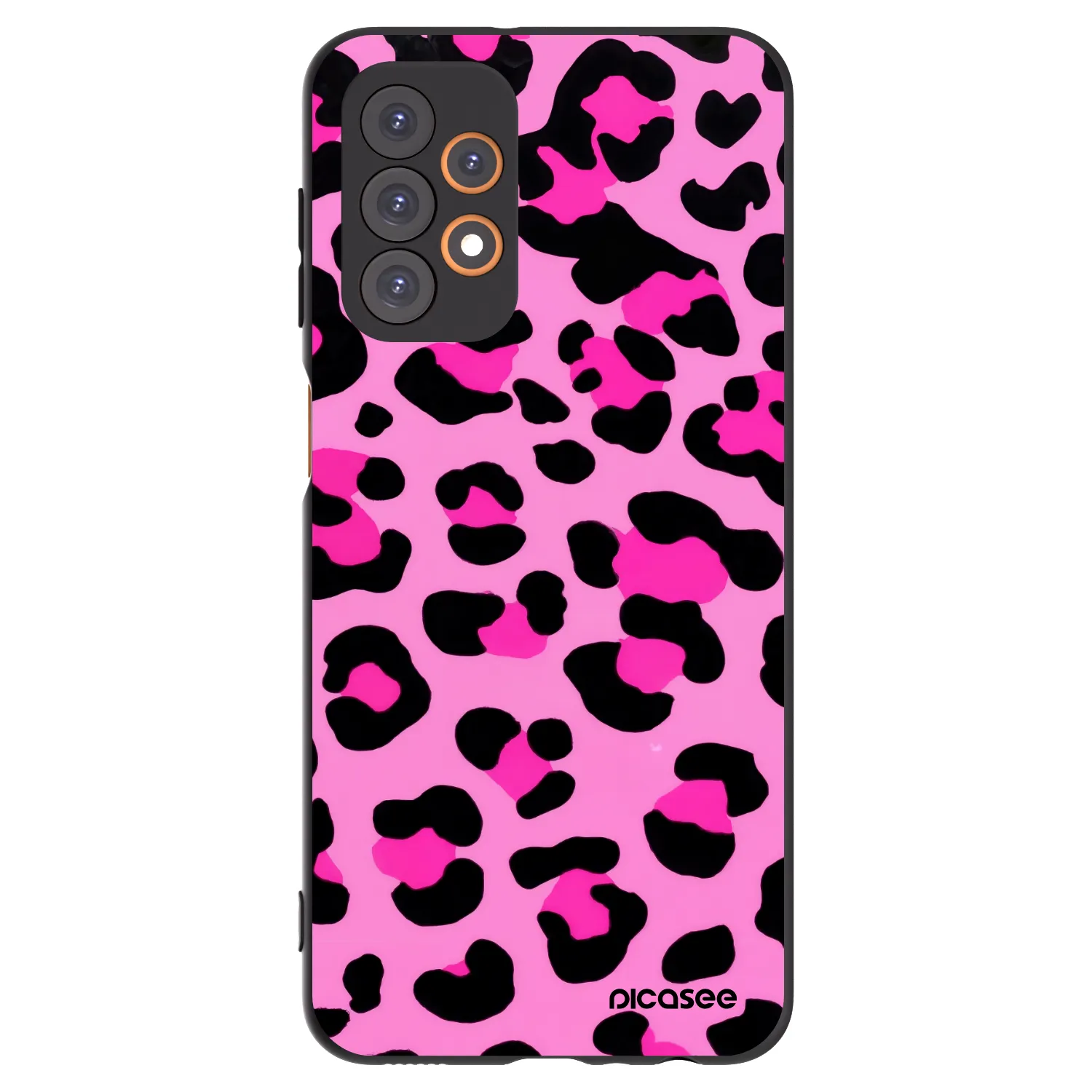 Picasee silikonový černý obal pro Samsung Galaxy A23 A235F 4G - Pink Tiger