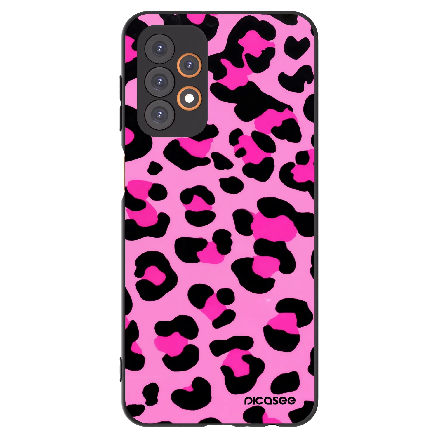 Picasee silikonový černý obal pro Samsung Galaxy A23 A236B 5G - Pink Tiger