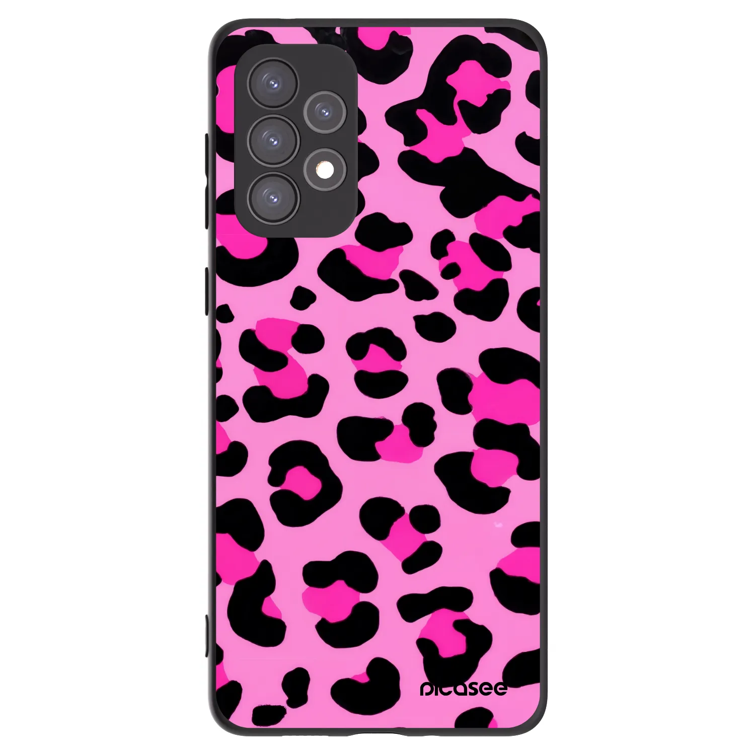 Picasee silikonový černý obal pro Samsung Galaxy A73 5G - Pink Tiger
