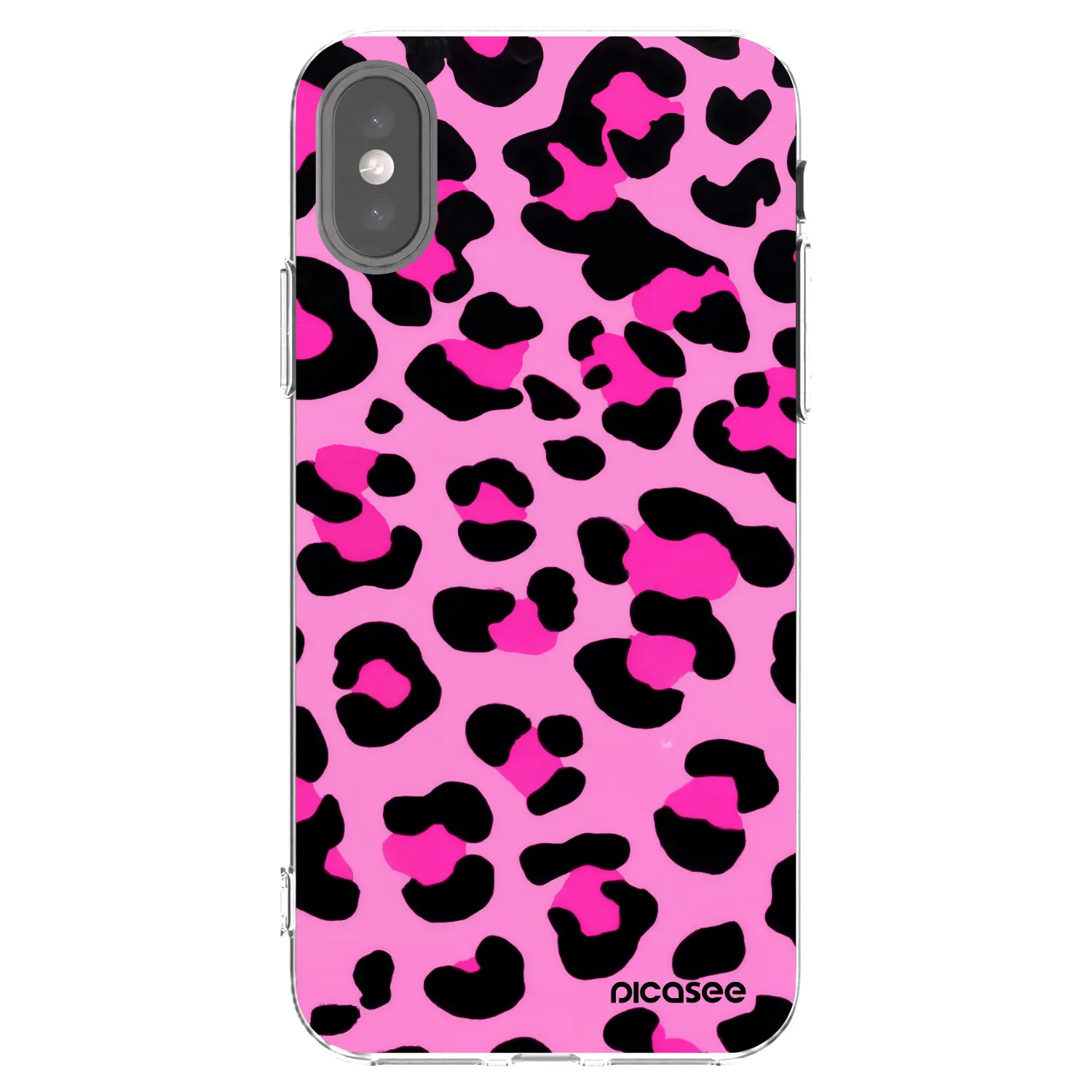 Picasee silikonový průhledný obal pro Apple iPhone X/XS - Pink Tiger