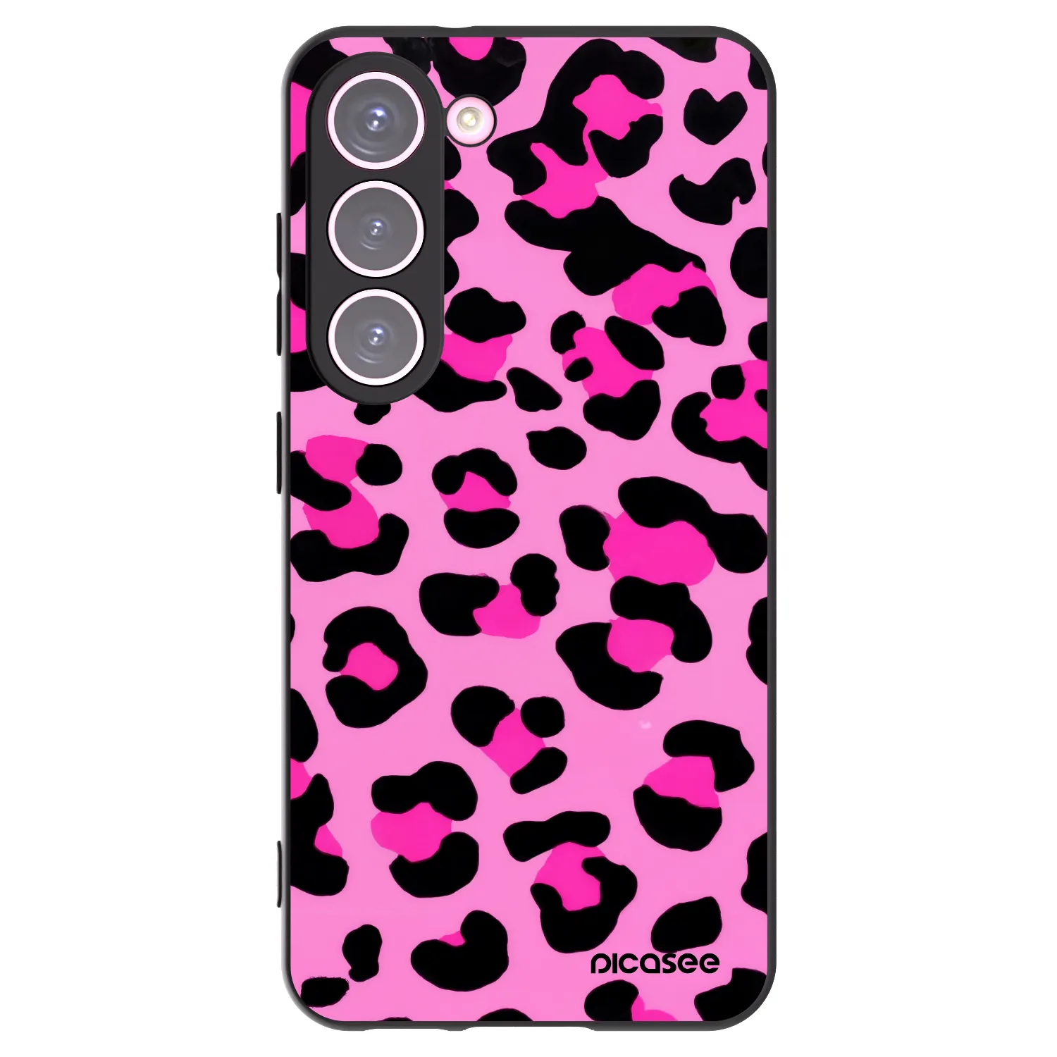 Picasee silikonový černý obal pro Samsung Galaxy S23 5G - Pink Tiger