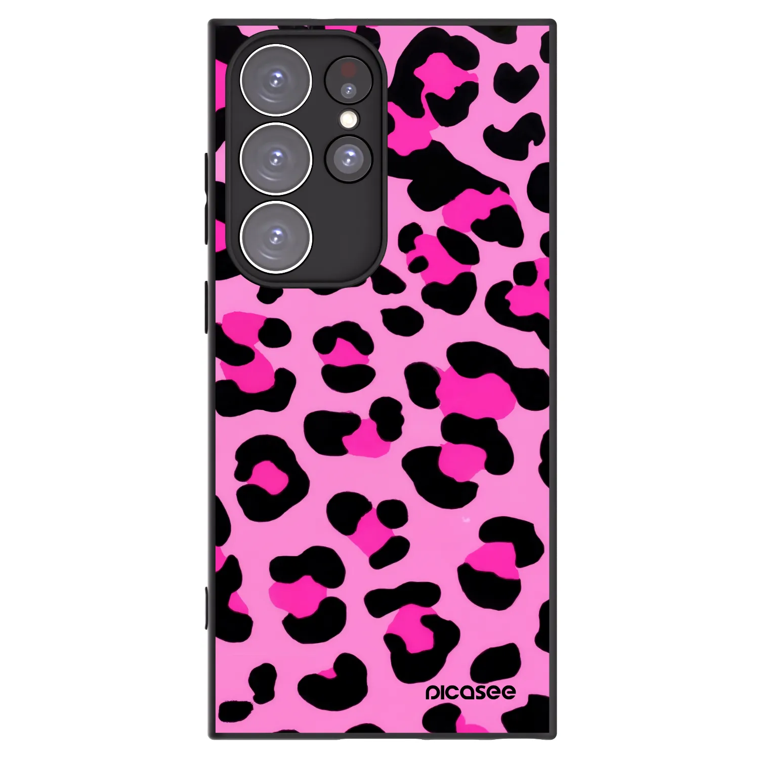 Picasee silikonový černý obal pro Samsung Galaxy S23 Ultra 5G - Pink Tiger