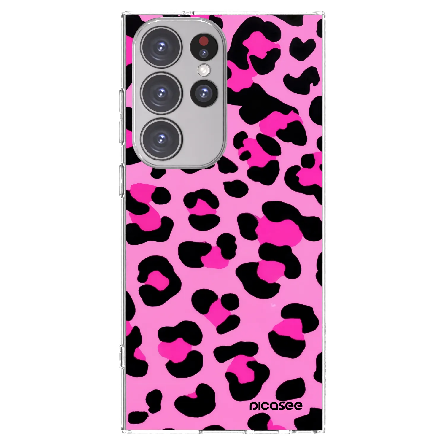 Picasee silikonový průhledný obal pro Samsung Galaxy S23 Ultra 5G - Pink Tiger