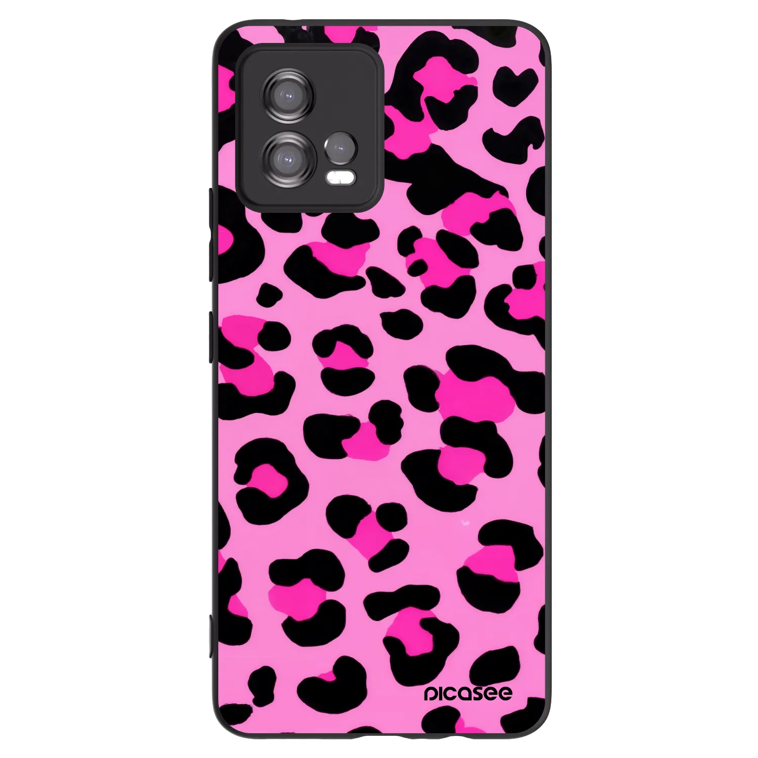Picasee silikonový černý obal pro Motorola Moto G72 - Pink Tiger