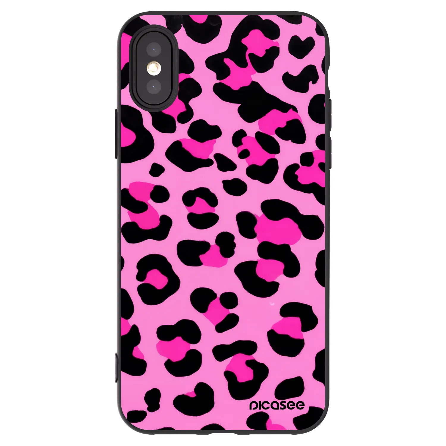 Picasee silikonový černý obal pro Apple iPhone X/XS - Pink Tiger