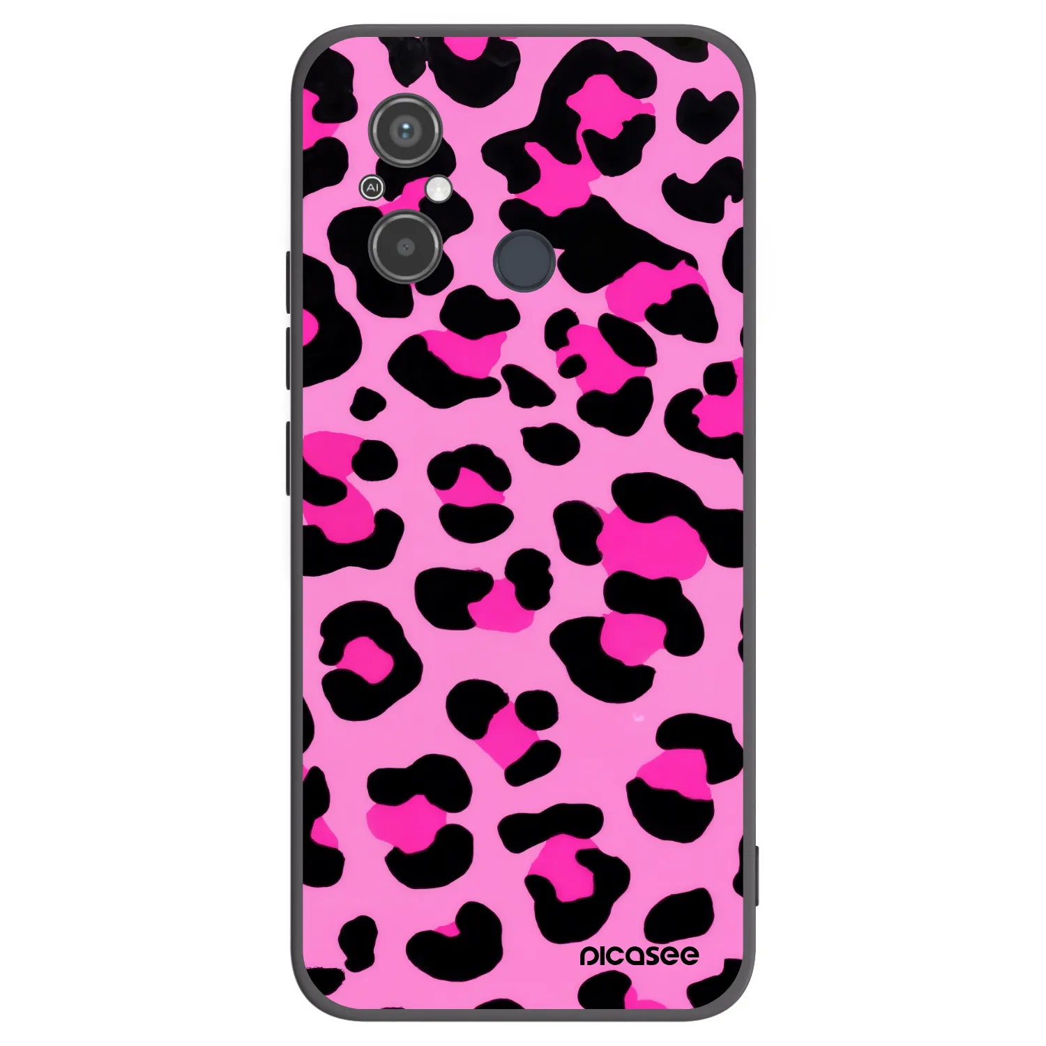 Picasee silikonový černý obal pro Xiaomi Redmi 12C - Pink Tiger