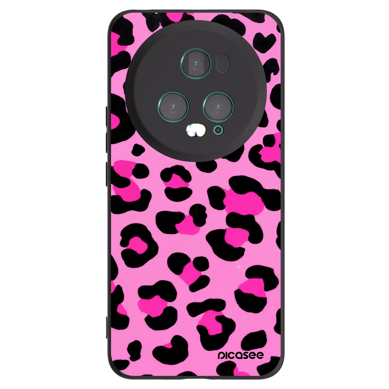 Picasee silikonový černý obal pro Honor Magic5 Pro - Pink Tiger
