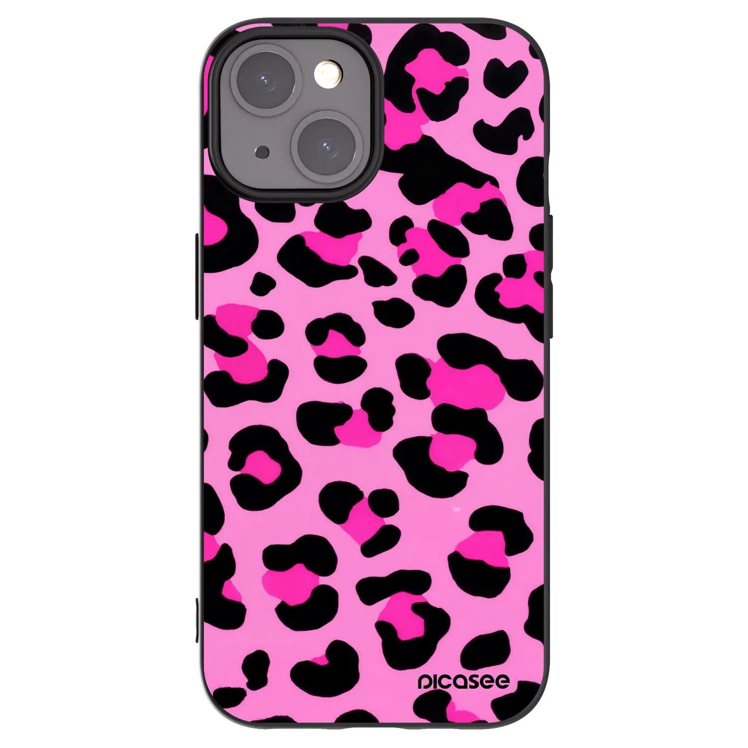 Picasee silikonový černý obal pro Apple iPhone 15 - Pink Tiger