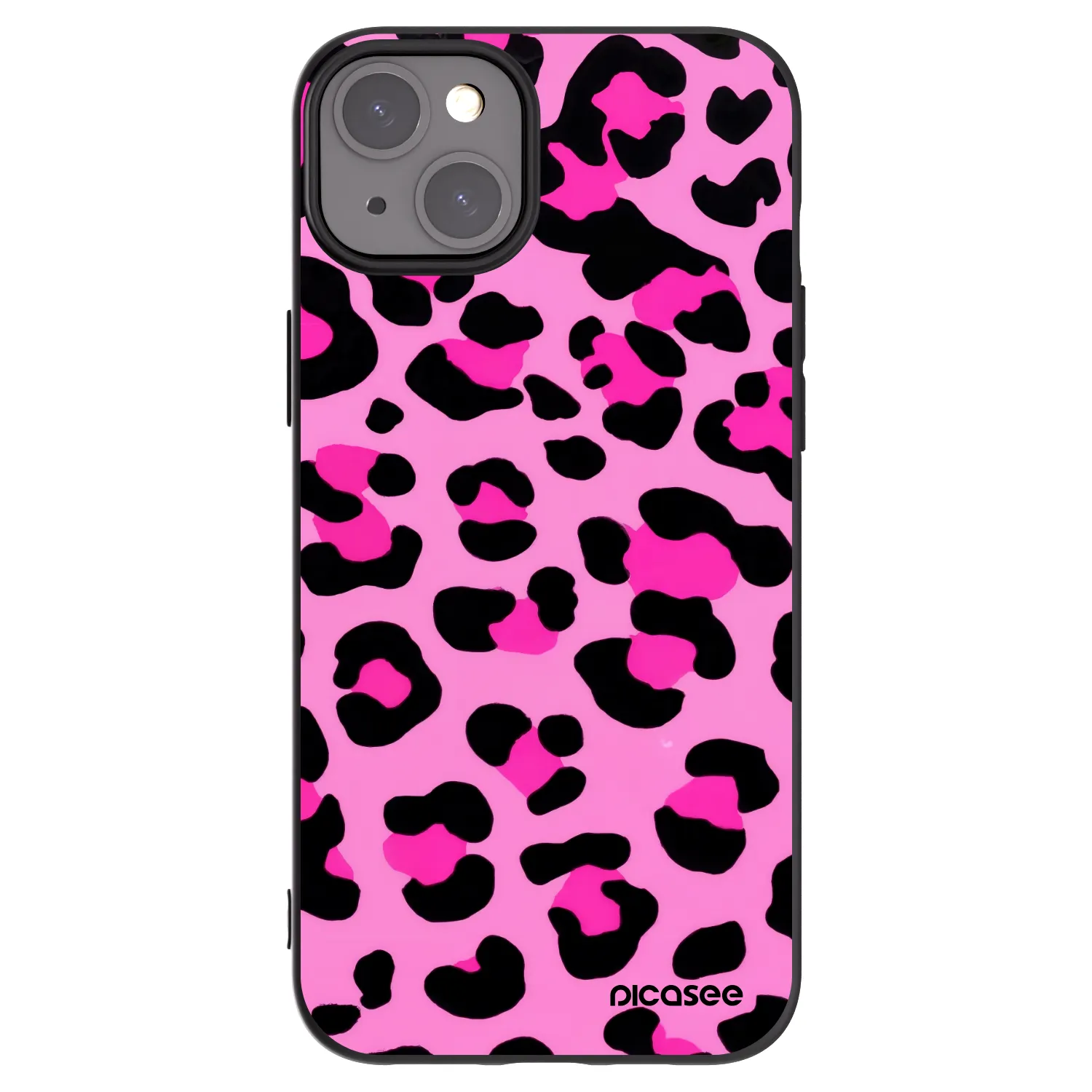 Picasee silikonový černý obal pro Apple iPhone 15 Plus - Pink Tiger
