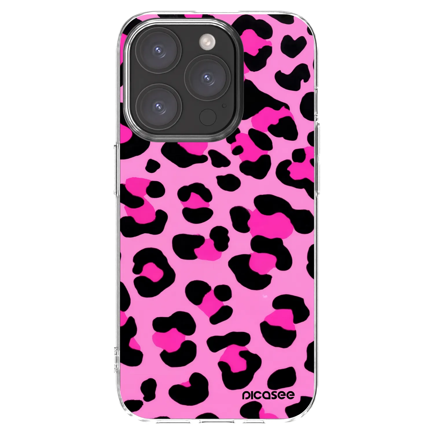 Picasee silikonový průhledný obal pro Apple iPhone 15 Pro - Pink Tiger