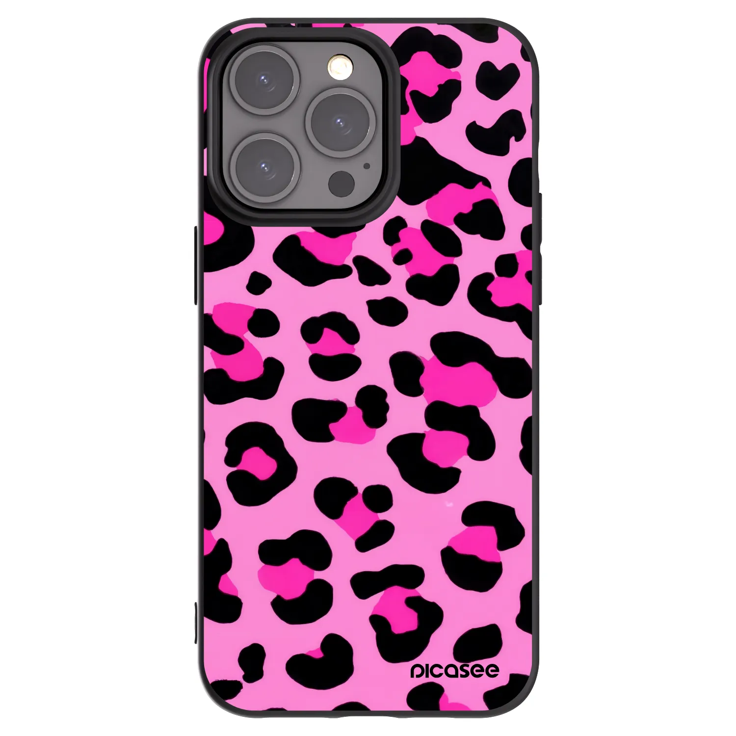 Picasee silikonový černý obal pro Apple iPhone 15 Pro Max - Pink Tiger